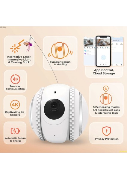 Smart Pet Robot Kedi Köpek Kamerası - Evcil Hayvan Kamerası