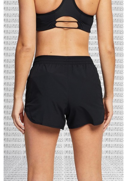 Tempo Luxe 3 Inch Running Shorts Black Fermuarlı Cepli Kısa Koşu Şortu Siyah