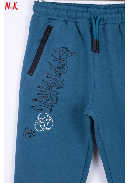 65302 Erkek Çocuk Yeşil Shapes Pantolon