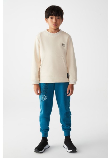 65302 Erkek Çocuk Yeşil Shapes Pantolon modelleri