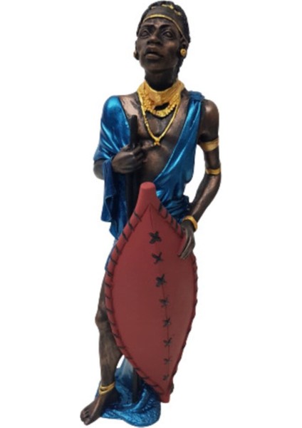 Ab Ev Dekorasyon Afrikalı Savaşçı Biblo