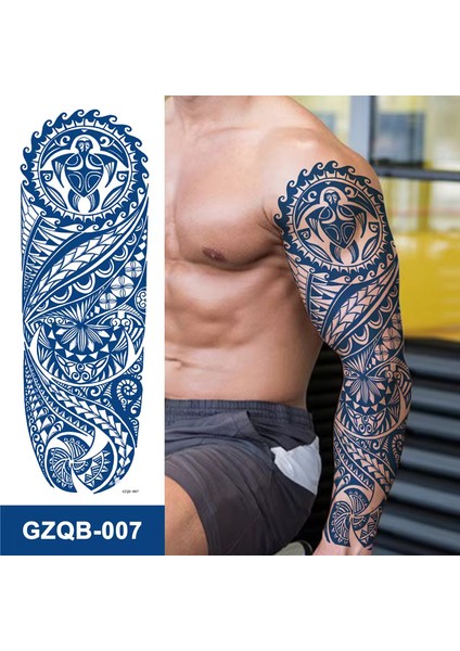 1 Ay Kalıcı Gerçekci Geçici Maori Model Dövme Tattoo