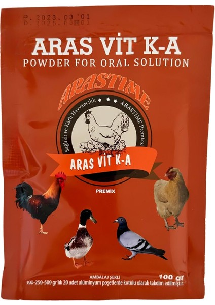 Aras Vıt K-A Oral Çözelti Tozu - Kanamalara Karşı Etkili Koruma ve Bağirsak Sağlığı Destekçisi