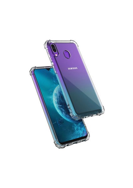 Samsung Galaxy A20 Kılıf Şeffaf Köşe Korumalı Jellix Premium Şık Silikon Case Cover
