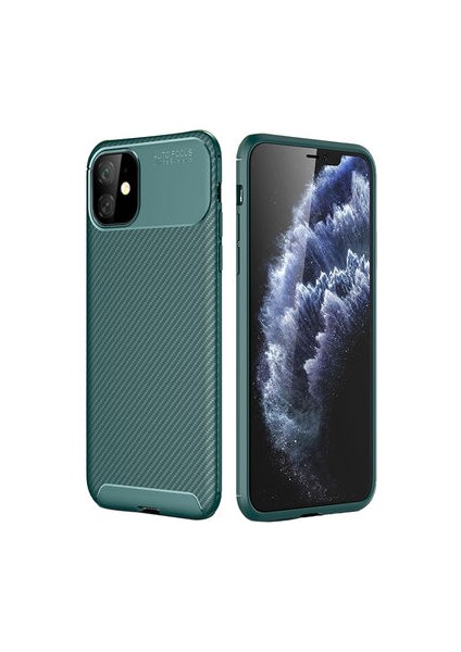 iPhone 11 Kılıf Karekarbon Desenli Şık ve Dayanıklı Torvex Premium Silikon Kapak