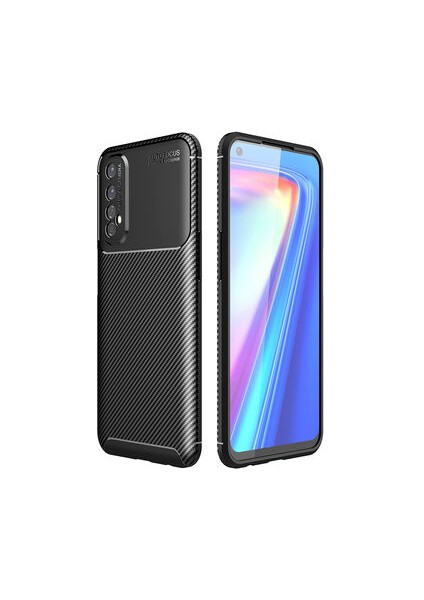 Realme 7 Gofret Desenli Ultra Koruma Sağlayan Negro Silikon Kılıf