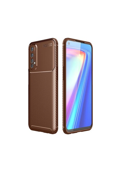 Realme 7 Gofret Desenli Ultra Koruma Sağlayan Negro Silikon Kılıf