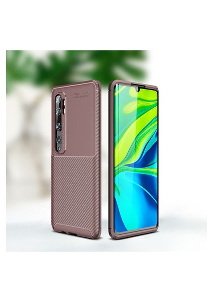 Xiaomi Mi Note 10 Gofret Desenli Ultra Koruma Sağlayan Negro Silikon Kılıf