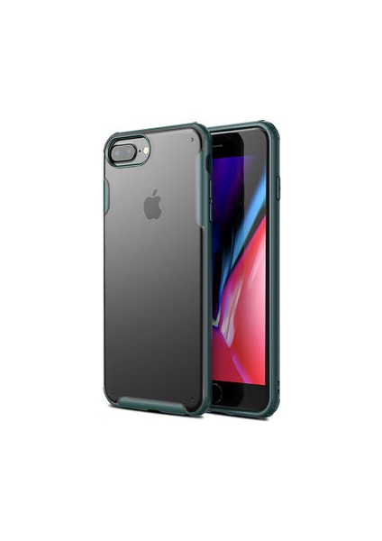 iPhone 8 Plus Sert Yapılı ve Köşe Korumalı Arkası Buğulu Şık Volks Premium Kılıf