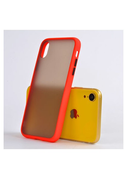 iPhone Xr Kılıf Arkası Mat Yapılı Moco Silikon Kapak