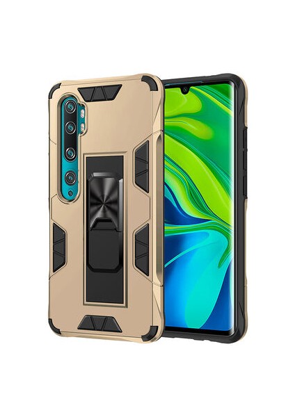 Xiaomi Mi Note 10 Lite Stantlı ve Tam Koruma Sağlayan Şık Volve Premium Sert Silikon Kılıf