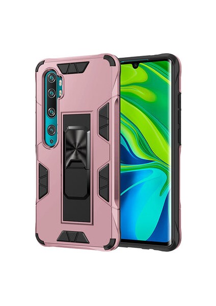 Xiaomi Mi Note 10 Lite Stantlı ve Tam Koruma Sağlayan Şık Volve Premium Sert Silikon Kılıf