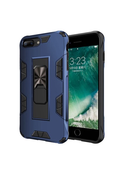 iPhone 8 Plus Stantlı ve Tam Koruma Sağlayan Şık Volve Premium Sert Silikon Kılıf