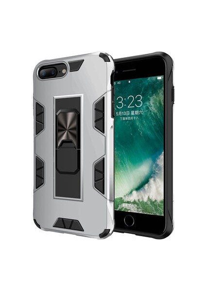 iPhone 8 Plus Stantlı ve Tam Koruma Sağlayan Şık Volve Premium Sert Silikon Kılıf