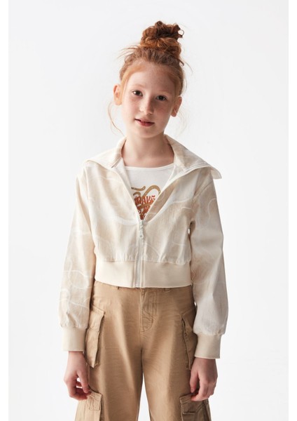 56714 Kız Çocuk Camel Renkli Kargo Pantolon modelleri