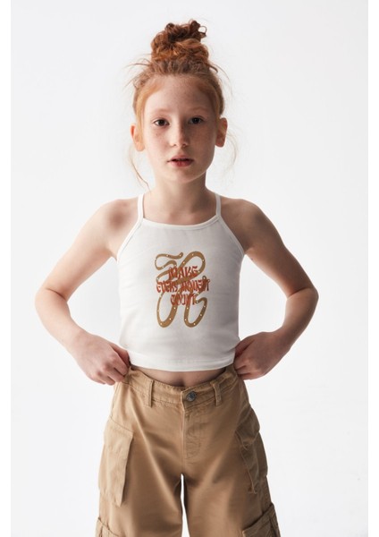 56714 Kız Çocuk Camel Renkli Kargo Pantolon fırsatları