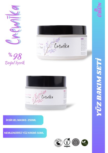 Cilt Bariyer Onarıcı Cica Jel Maske ve Ceramide, Niacinamide Nemlendirici Krem