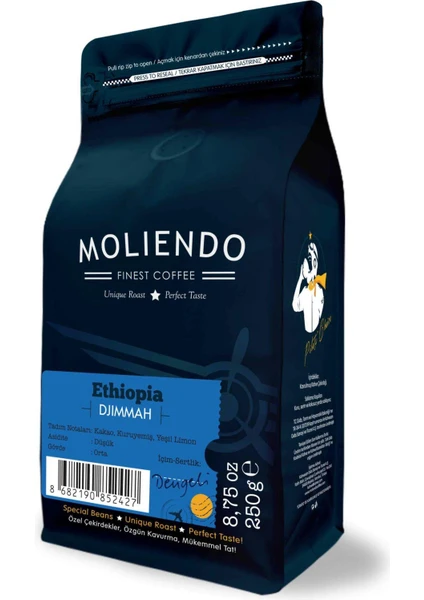 Moliendo Ethiopia Djimmah Yöresel Kahve (Çekirdek Kahve) 250 g