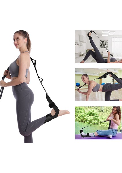 Mavi Stil Yoga Esneklik Fasya Sedye Ayak Bileği Bacak Germe Dans Jimnastik Bale Eğitmeni Bacak Fasiit Düzeltme Yoga Kemeri (Yurt Dışından)
