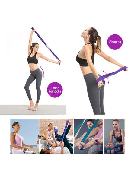 D Tarzı Kadın Yoga Streç Askı D-Ring Kemer Yoga Kemeri Spor Egzersiz Spor Salonu Halat Bel Bacak Direnci Fitness Band Spor Yoga Kayışı (Yurt Dışından)