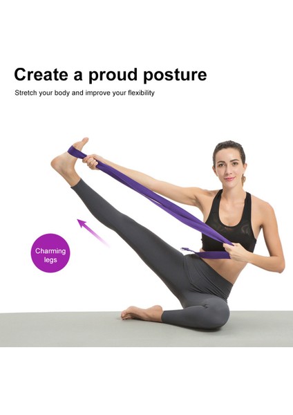D Tarzı Kadın Yoga Streç Askı D-Ring Kemer Yoga Kemeri Spor Egzersiz Spor Salonu Halat Bel Bacak Direnci Fitness Band Spor Yoga Kayışı (Yurt Dışından)