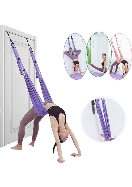 Yeşil Tarzı Yoga Spor Salonu Kayışı Ayarlanabilir Anti-Yerçekimi Hamak Salıncak Yoga Esneklik Eğitmen Kayışı Uçan Salıncak Hava Çekiş Cihazı (Yurt Dışından) fiyatları