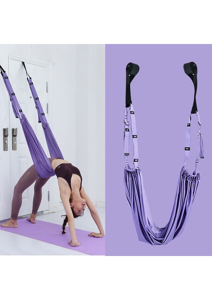 No.5 Tarzı Ev Yoga Accesorios Hamak Ev Hava Yoga Salıncak Bacaklar Streç Kayış Inversiyon Egzersizleri Esneklik Eğitmen Hamaca (Yurt Dışından) fırsatları