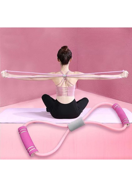 Mor Tarzı 8 Yollu Çektirme, Karın Bel Kol Bacak Germe Gergi Kemeri, Güzel Omuz Açık Sırt Fitness Eğitimi 1 Adet (Yurt Dışından)