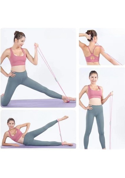 Mor Tarzı 8 Yollu Çektirme, Karın Bel Kol Bacak Germe Gergi Kemeri, Güzel Omuz Açık Sırt Fitness Eğitimi 1 Adet (Yurt Dışından)