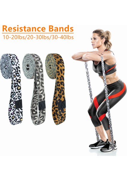 30-40 Lbs Tarzı 1 Adet Leopar Baskı Yoga Direnç Bandı Gym Fitness Pitales Elastik Kemer Latin Dans Spor Bandı (Yurt Dışından)