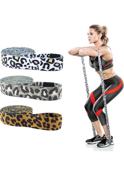 30-40 Lbs Tarzı 1 Adet Leopar Baskı Yoga Direnç Bandı Gym Fitness Pitales Elastik Kemer Latin Dans Spor Bandı (Yurt Dışından)