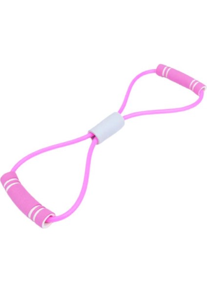 Pembe Tarzı Yoga Direnç Bandı Genişletici Elastik Halat Şekil 8 Direnç Egzersiz Bandı Fitness Band Kauçuk Çekme Halatı Eğitim Çekme Halatı 8 (Yurt Dışından)