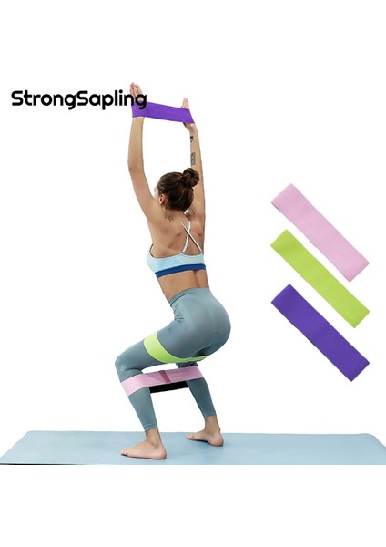 Yeşil Stil Direnç Bantları 3 Parçalı Set Dayanıklı Kalça Daire Bandı Yoga Kaymaz Gym Fitness Lastik Bant Uyluk Glute Popo Egzersiz Ekipmanları (Yurt Dışından) fiyatları