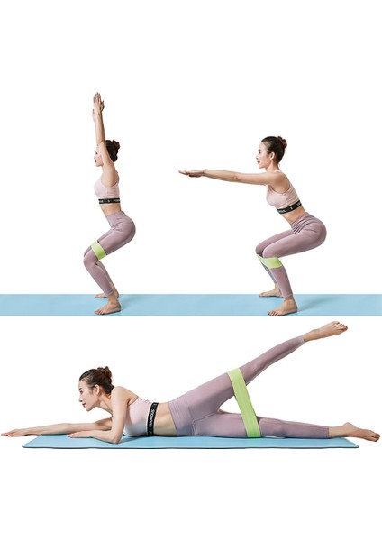 Yeşil Stil Direnç Bantları 3 Parçalı Set Dayanıklı Kalça Daire Bandı Yoga Kaymaz Gym Fitness Lastik Bant Uyluk Glute Popo Egzersiz Ekipmanları (Yurt Dışından) fırsatları