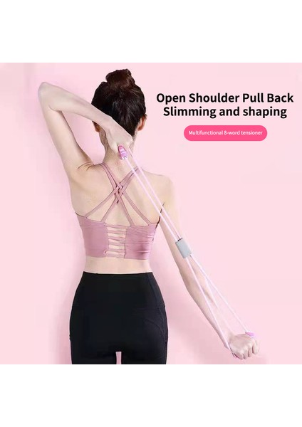 Pembe Tarzı Elastik Çekme Halatı Yoga Ekipmanları Göğüs Genişletici Ev Iki Renkli Göğüs Genişletici Sekiz Kelimeli Omuz Güzellik Sırt Cihazı (Yurt Dışından)