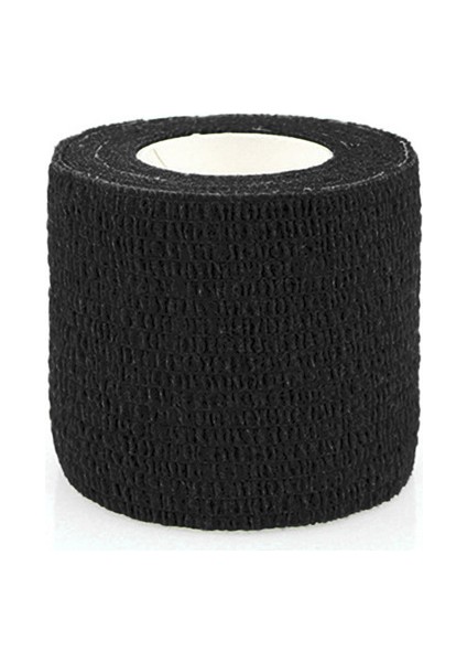 Siyah Stil Yapışkanlı Bandaj Bandaj Kendinden Yapışkanlı 5 cm x Sabit Bandaj Dokunmamış Elastik Spor Bandaj Çok Fonksiyonlu Diz Sarar (Yurt Dışından)