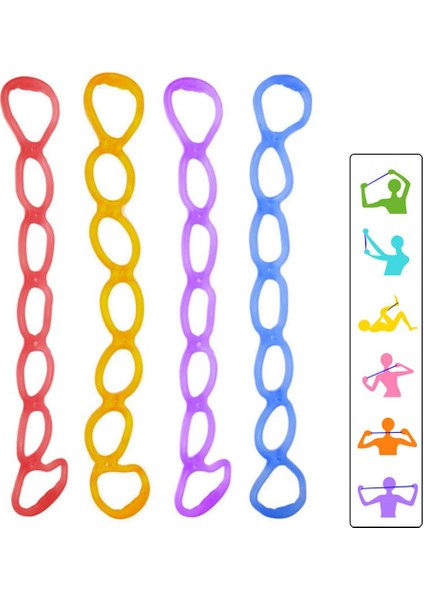 Kırmızı Stil 7 Delik Elastik Silikon Fitness Pilates Egzersiz Yoga Direnç Bandı Halat Vücut Egzersiz Bandı Kas Eğitimi Ev Spor Salonu Aracı (Yurt Dışından) fiyatları