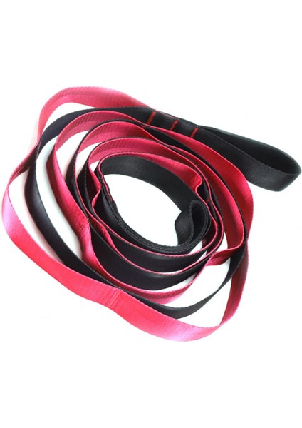 Kırmızı Stil Uzatılmış 12 Bölümlü Direnç Bandı Aşınmaya Dayanıklı Direnç Bandı Pilates Yoga Için Germe Egzersiz Çekme Kayışı (Yurt Dışından)