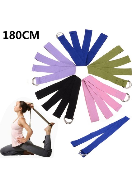 Pembe Tarzı Çok Renkli Kadın Yoga Streç Askı D-Ring Kemer Spor Egzersiz Spor Salonu Halat Şekil Bel Bacak Direnç Fitness Bantları Pamuk (Yurt Dışından)