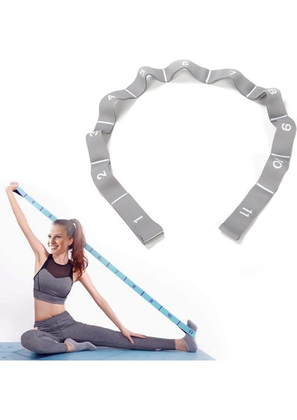 Yoga Çekme Kayışı Kemer Elastik Dans Germe Bandı Döngü Yoga Pilates Ev Gym Fitness Egzersiz Direnç Bantları (Yurt Dışından)