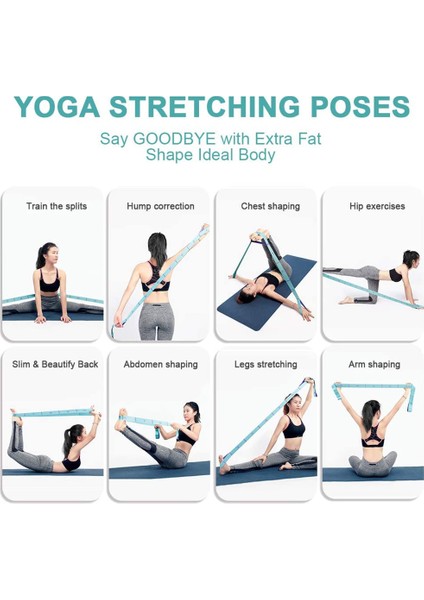Yoga Çekme Kayışı Kemer Elastik Dans Germe Bandı Döngü Yoga Pilates Ev Gym Fitness Egzersiz Direnç Bantları (Yurt Dışından) fiyatları