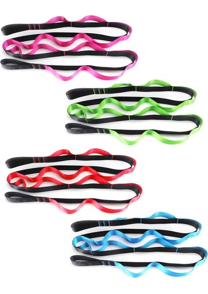 Kırmızı Stil Uzatılmış 12 Bölümlü Direnç Bandı Aşınmaya Dayanıklı Direnç Bandı Pilates Yoga Için Germe Egzersiz Çekme Kayışı (Yurt Dışından) fırsatları