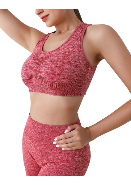 Kırmızı Stil L Boyutu Kadın Spor Giyim Seti Polyester Dikişsiz Aktif Giyim Takım Elbise Hafif Taşınabilir Nefes Alabilir Giyilebilir Spor Salonu Sporları Için Darbeye Dayanıklı (Yurt Dışından)