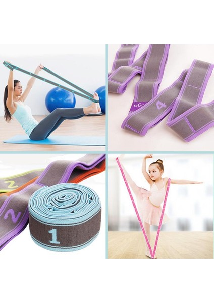 No.2 Stili Yoga Çekme Kayışı Kemer Çok Parçalı Naylon Elastik Latin Dans Germe Bandı Döngü Yoga Pilates Spor Salonu Fitness Egzersiz Esnek Kemer (Yurt Dışından) modelleri