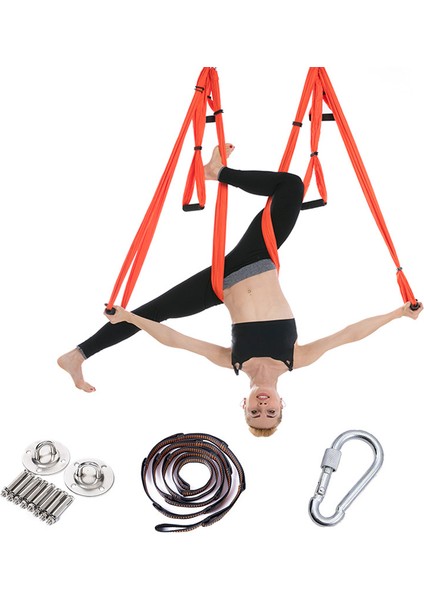 Kırmızı Stil Kolları Anti-Yerçekimi Hava Yoga Tavan Hamak Kapalı Sinek Yoga Salıncak Uçan Trapez Inversiyon Cihazı Ev Spor Salonu (Yurt Dışından) fiyatları
