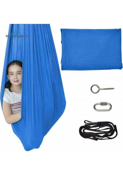 Yeşil Stil 1 Adet Mavi Hamak Kapalı Terapi Salıncak Özel Ihtiyaçları Olan Çocuklar Için Lycra Snuggle Salıncak Sarılın Hamak Çocuklar Için 80*120CM (Yurt Dışından)