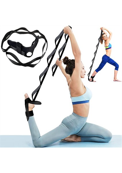 Siyah Stil 1 Adet Yoga Esneklik Esneme Bacak Sedye Kayışı Bale Tezahürat Dans Jimnastik Eğitmeni Yoga Esneklik Bacak Esnek Kemer (Yurt Dışından)