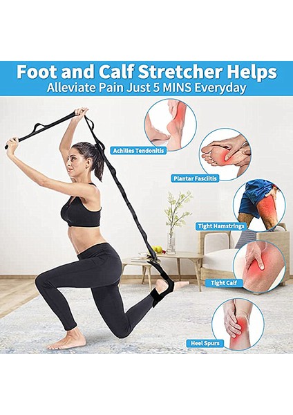 Siyah Stil 1 Adet Yoga Esneklik Esneme Bacak Sedye Kayışı Bale Tezahürat Dans Jimnastik Eğitmeni Yoga Esneklik Bacak Esnek Kemer (Yurt Dışından)