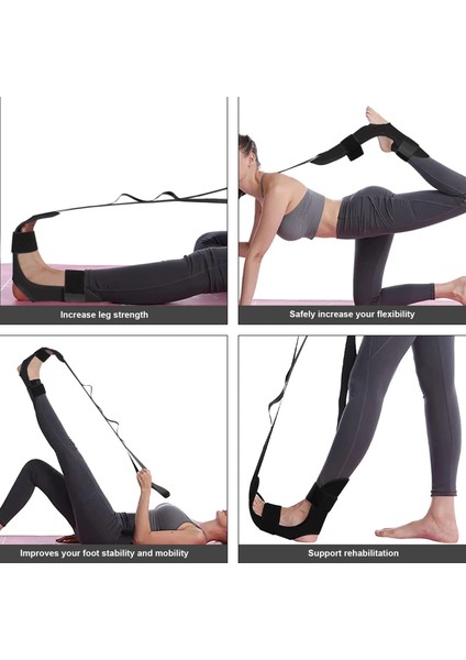 Gri Tarzı Yoga Ligament Esneme Kemeri Bacak Sedye Kayışı Bale Tezahürat Dans Jimnastik Eğitmeni Yoga Esneklik Fasya Sedye (Yurt Dışından)
