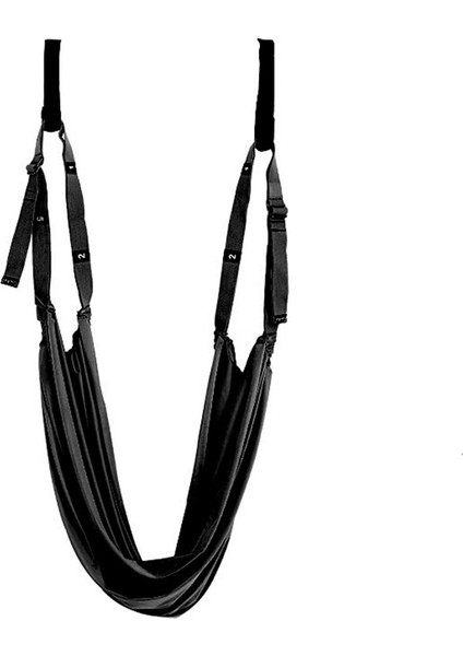 Siyah Stil Yoga Hamak Uçan Salıncak Hava Yoga Ipi Streç Bacak Böler Fitness Eğitimi Için Pratik Elastik Streç Çubuk Yoga Kemerleri (Yurt Dışından)